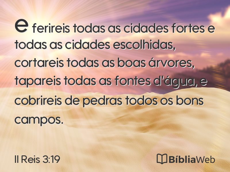 II Reis 3:19 em imagem para compartilhar