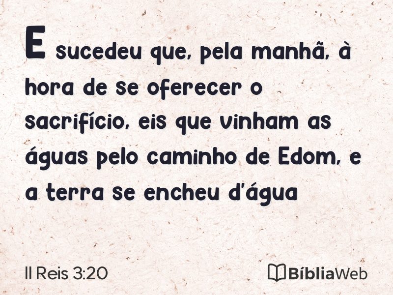 II Reis 3:20 em imagem para compartilhar