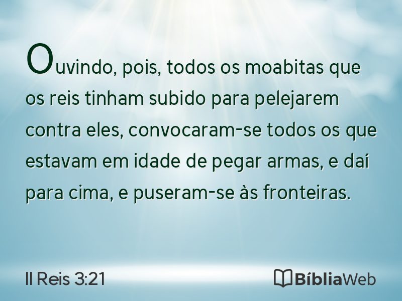 II Reis 3:21 em imagem para compartilhar