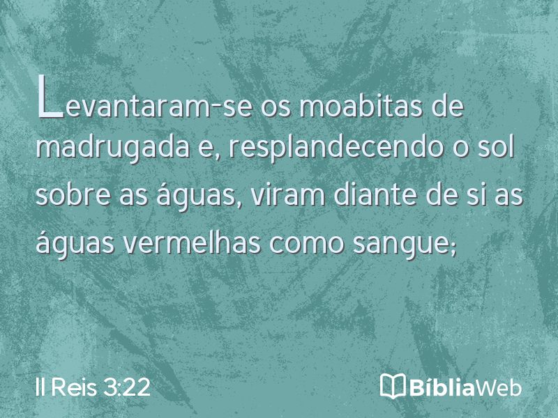 II Reis 3:22 em imagem para compartilhar