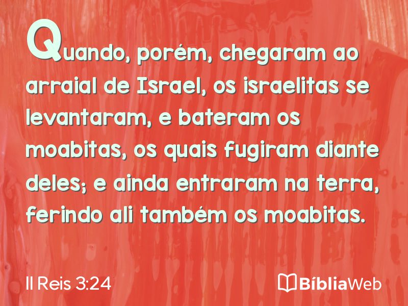 II Reis 3:24 em imagem para compartilhar