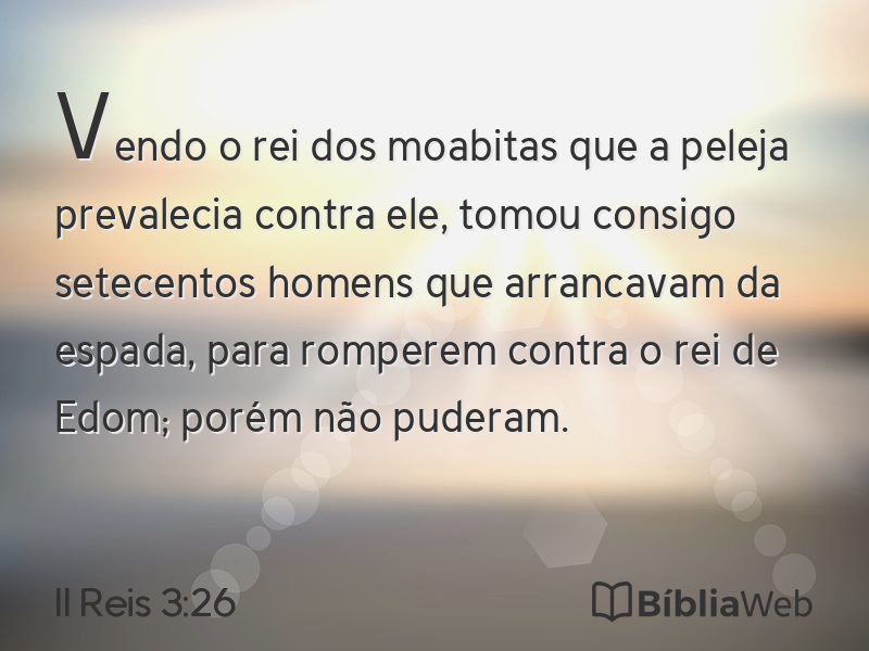 II Reis 3:26 em imagem para compartilhar