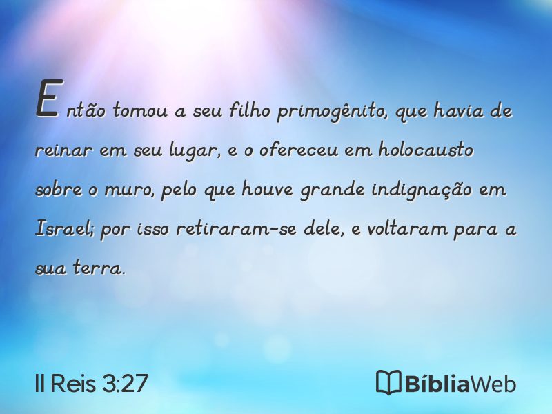 II Reis 3:27 em imagem para compartilhar