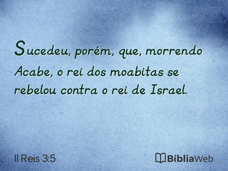II Reis 3:5 em imagem para compartilhar