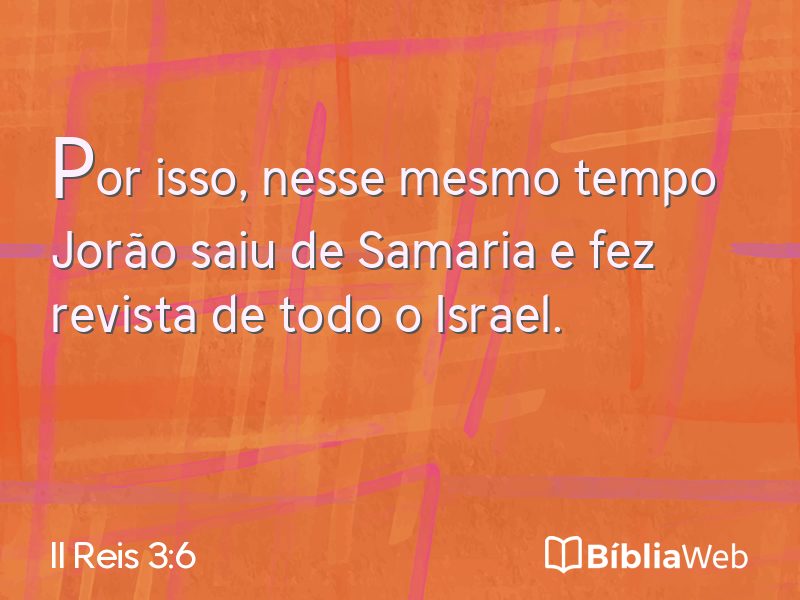 II Reis 3:6 em imagem para compartilhar