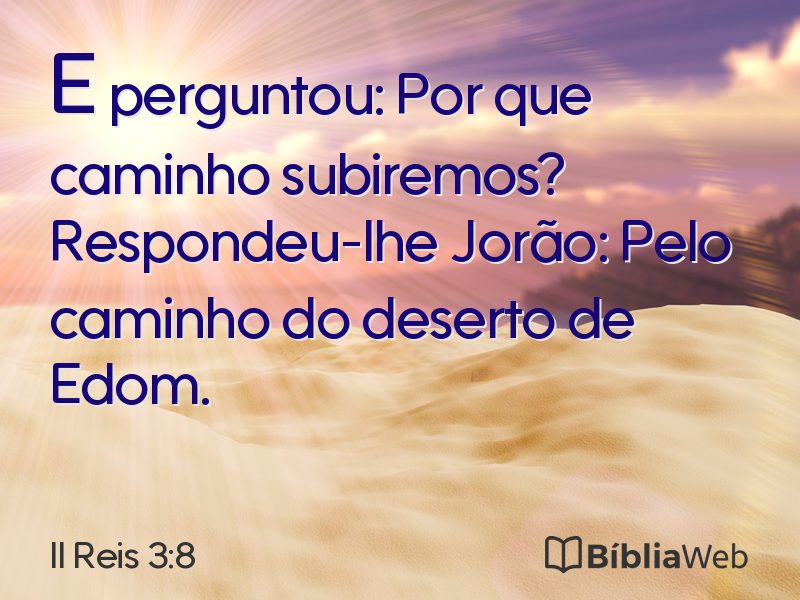 II Reis 3:8 em imagem para compartilhar