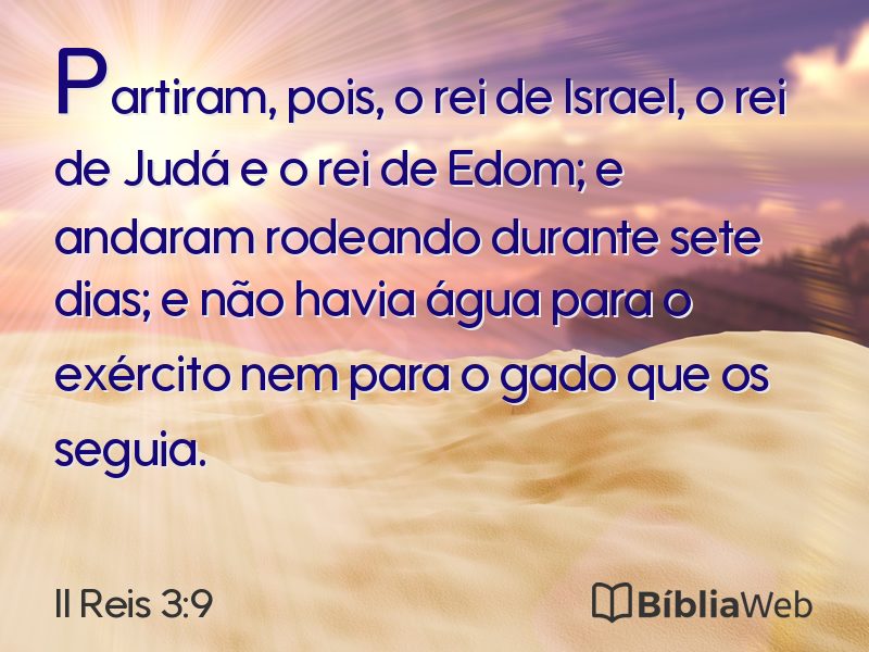 II Reis 3:9 em imagem para compartilhar
