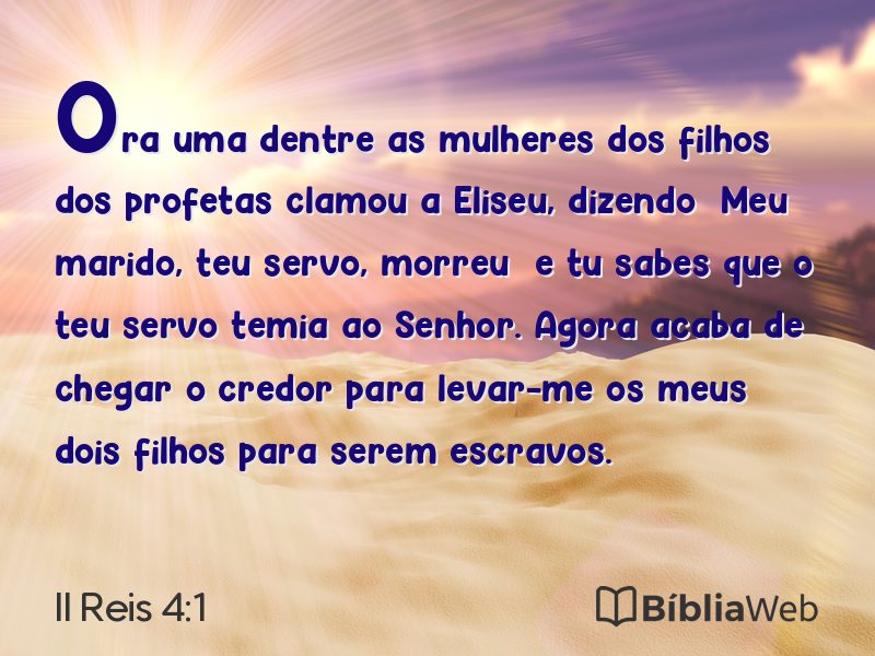 II Reis 4:1 em imagem para compartilhar