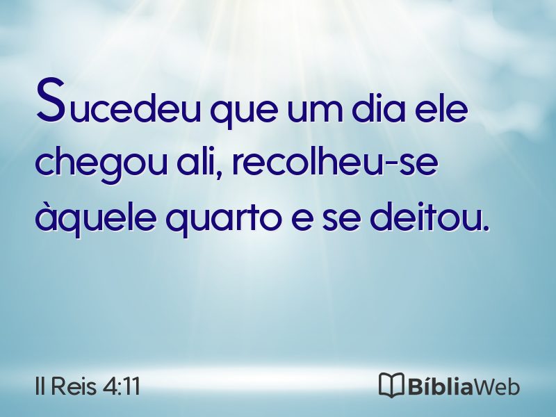 II Reis 4:11 em imagem para compartilhar