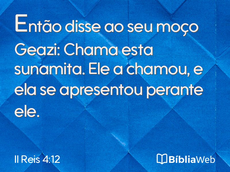 II Reis 4:12 em imagem para compartilhar