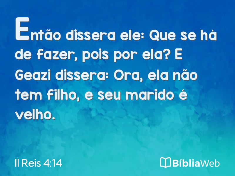 II Reis 4:14 em imagem para compartilhar