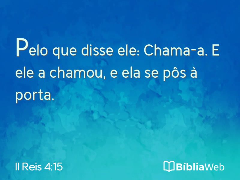 II Reis 4:15 em imagem para compartilhar