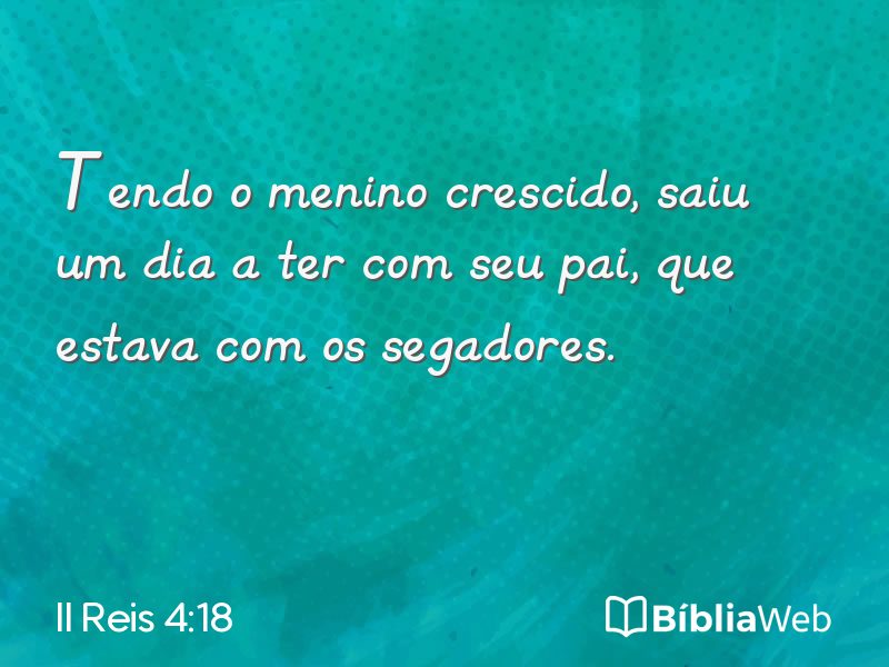 II Reis 4:18 em imagem para compartilhar