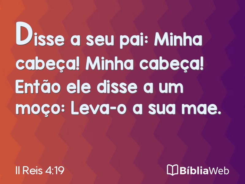 II Reis 4:19 em imagem para compartilhar