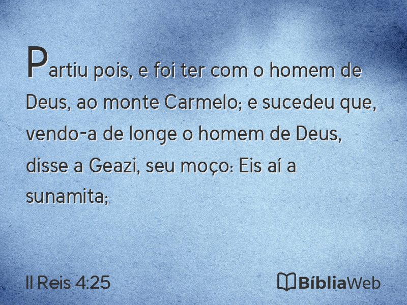 II Reis 4:25 em imagem para compartilhar