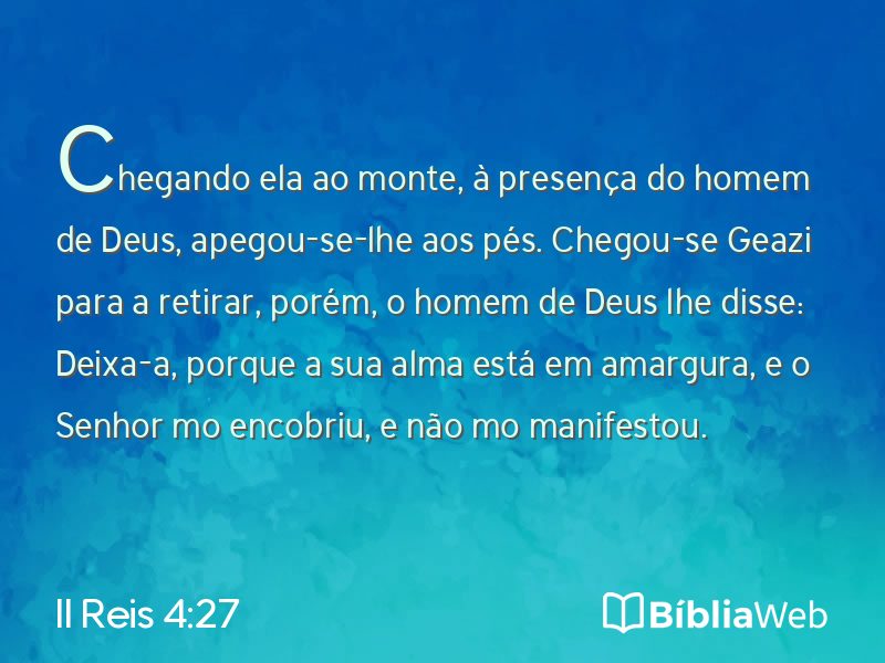 II Reis 4:27 em imagem para compartilhar