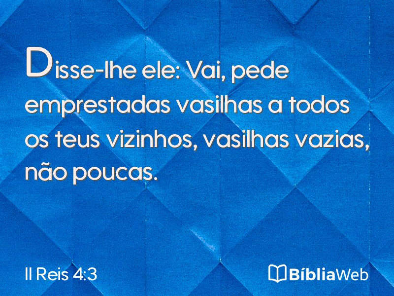 II Reis 4:3 em imagem para compartilhar