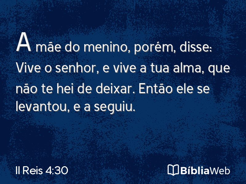 II Reis 4:30 em imagem para compartilhar