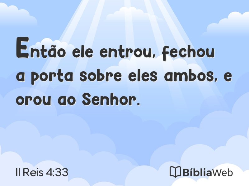 II Reis 4:33 em imagem para compartilhar