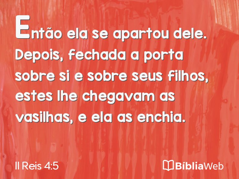 II Reis 4:5 em imagem para compartilhar