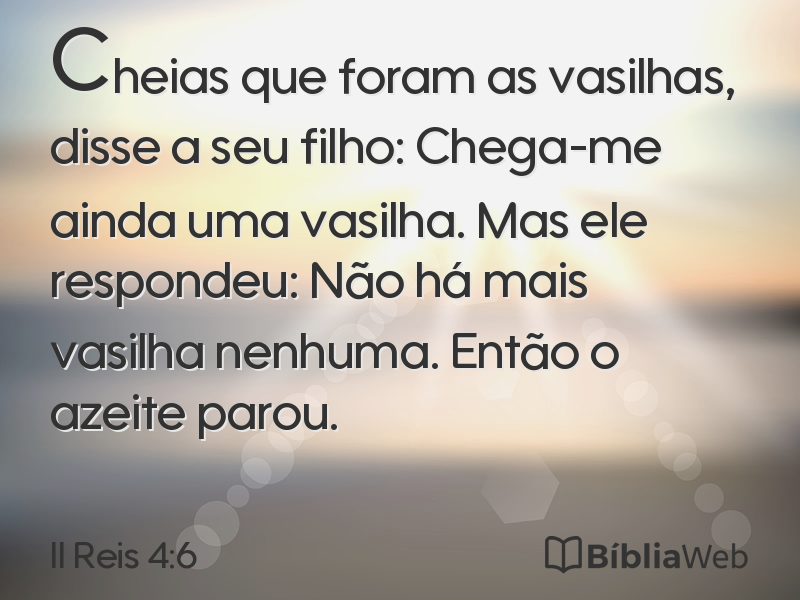 II Reis 4:6 em imagem para compartilhar
