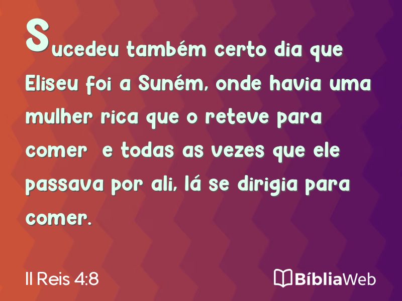 II Reis 4:8 em imagem para compartilhar