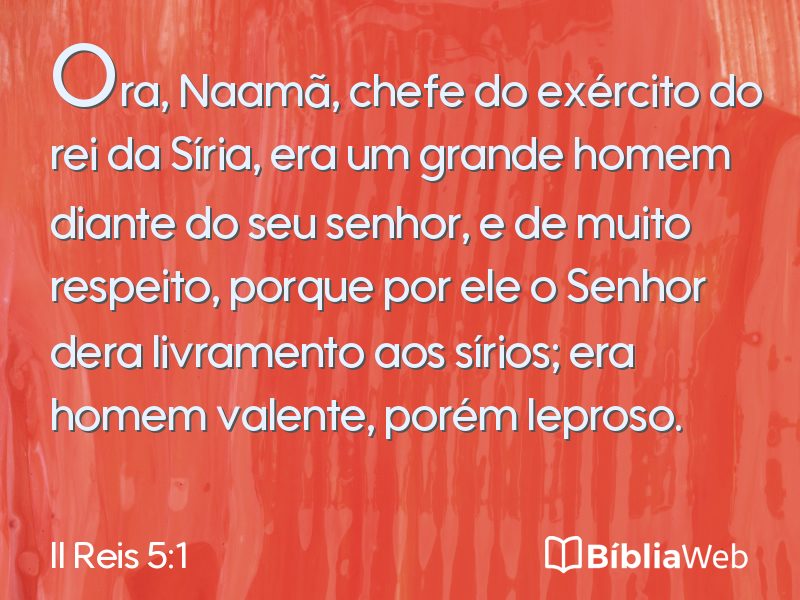 II Reis 5:1 em imagem para compartilhar