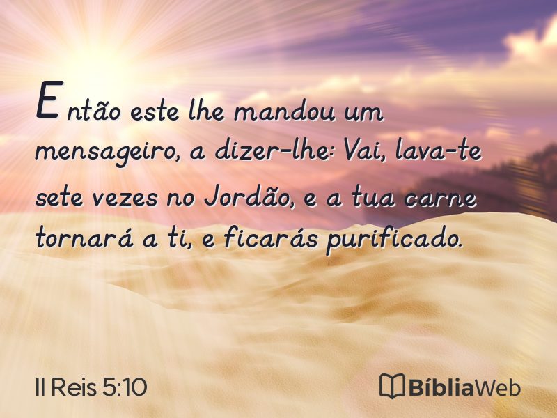 II Reis 5:10 em imagem para compartilhar
