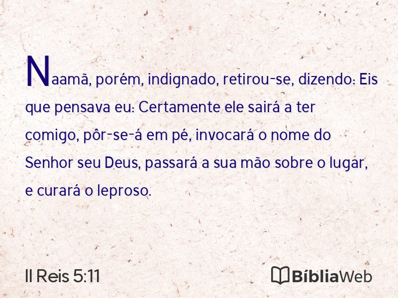 II Reis 5:11 em imagem para compartilhar
