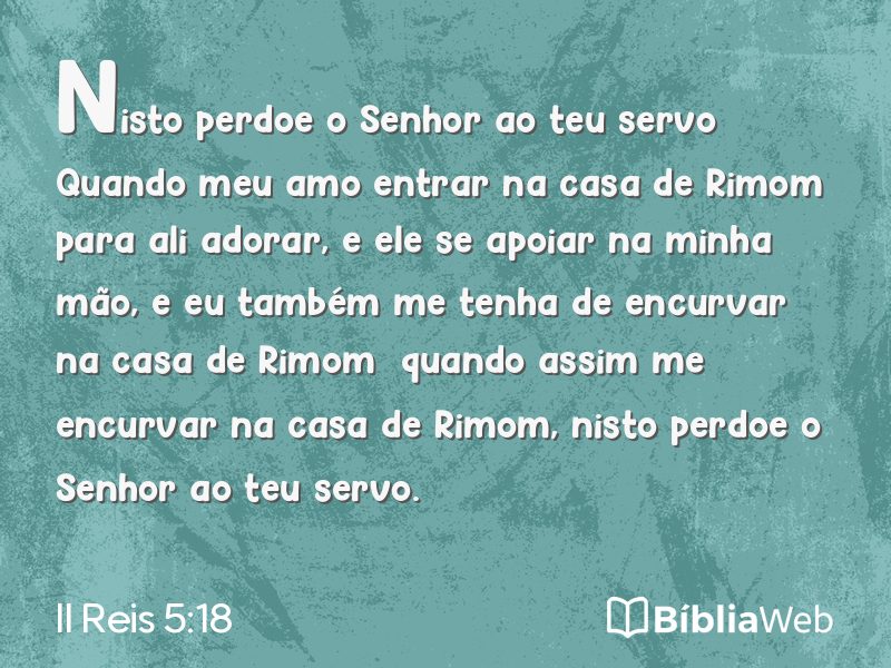 II Reis 5:18 em imagem para compartilhar