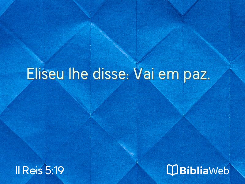 II Reis 5:19 em imagem para compartilhar