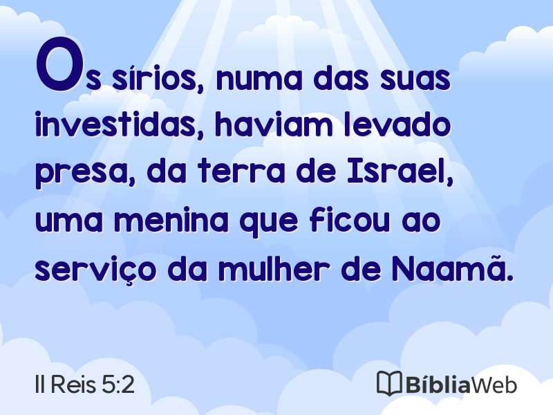II Reis 5:2 em imagem para compartilhar
