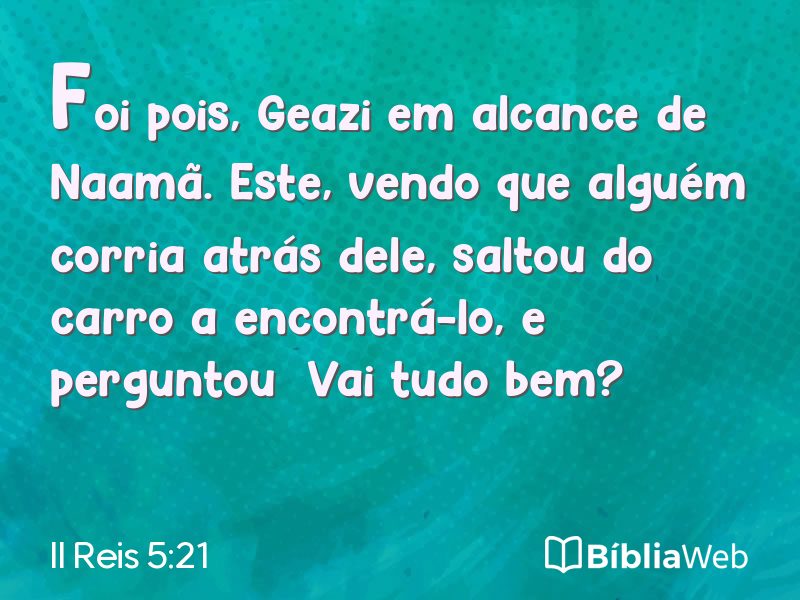 II Reis 5:21 em imagem para compartilhar