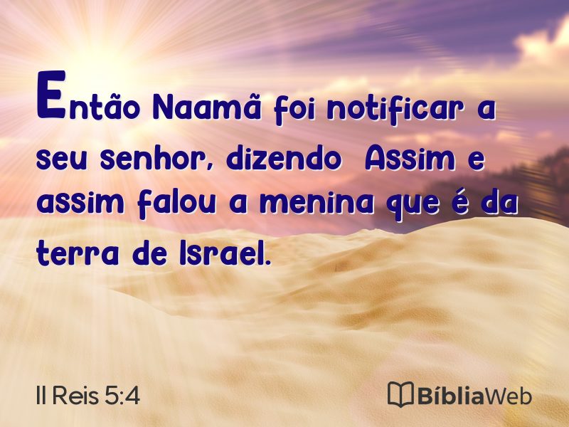 II Reis 5:4 em imagem para compartilhar