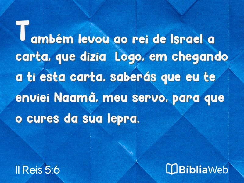 II Reis 5:6 em imagem para compartilhar