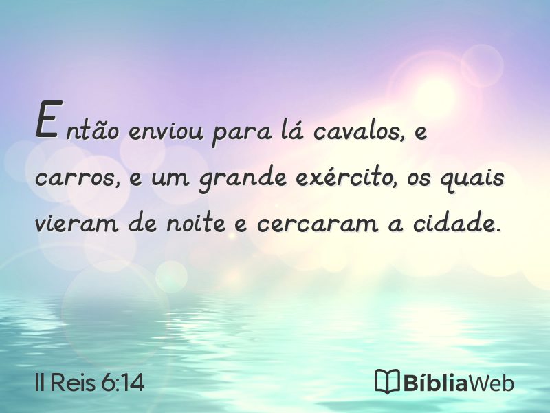 II Reis 6:14 em imagem para compartilhar