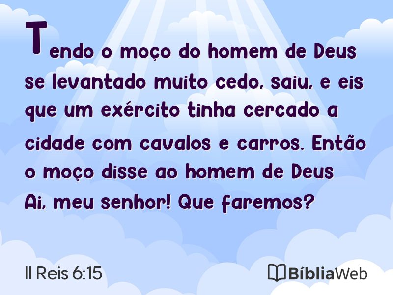 II Reis 6:15 em imagem para compartilhar