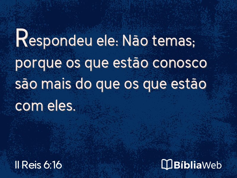 II Reis 6:16 em imagem para compartilhar