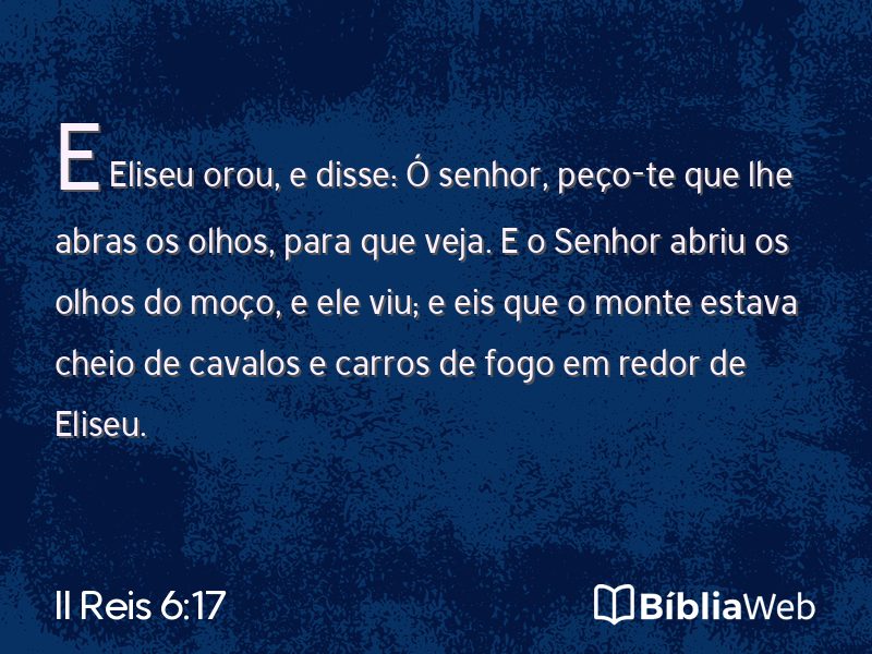 II Reis 6:17 em imagem para compartilhar