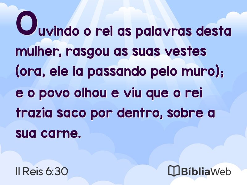 II Reis 6:30 em imagem para compartilhar