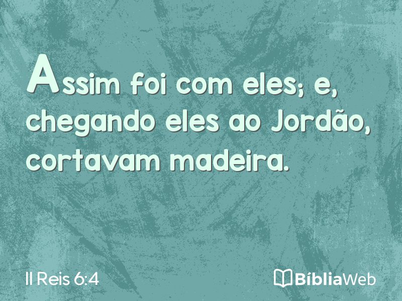 II Reis 6:4 em imagem para compartilhar
