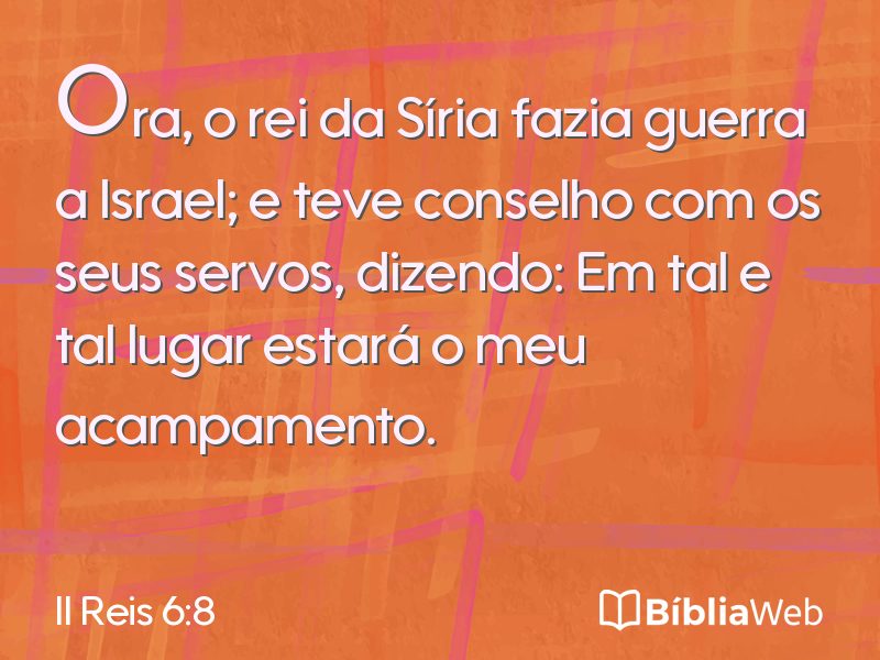 II Reis 6:8 em imagem para compartilhar