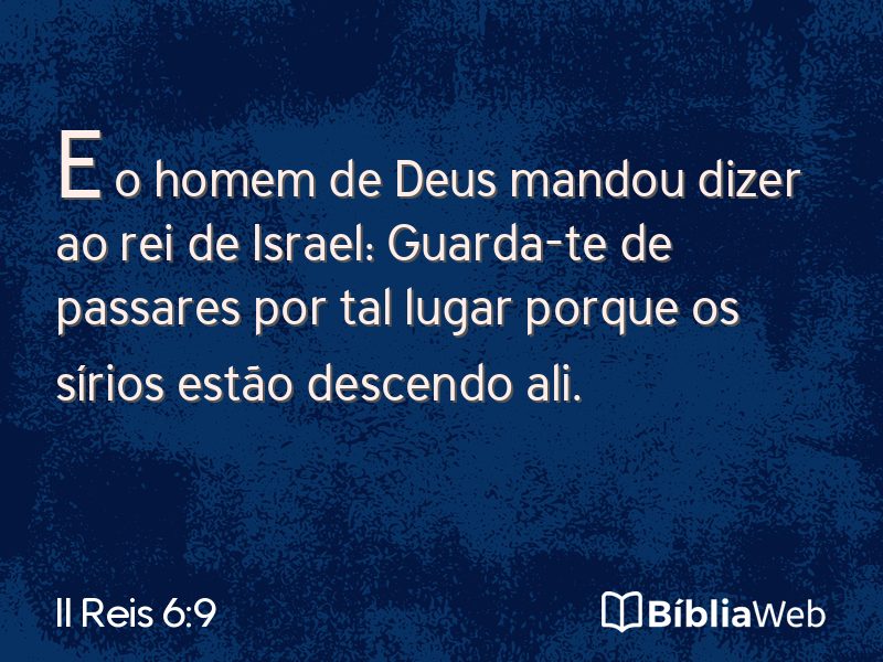 II Reis 6:9 em imagem para compartilhar