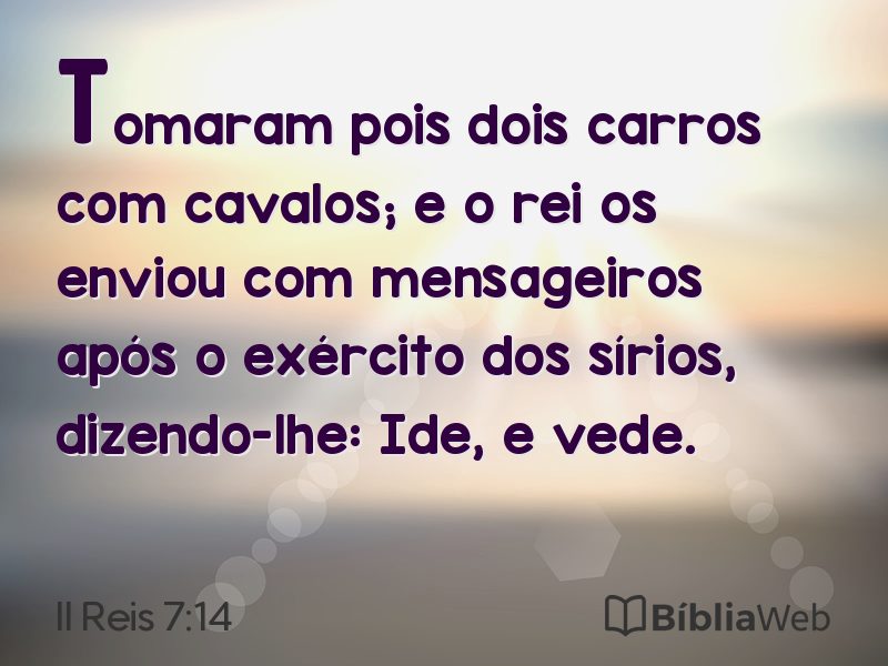 II Reis 7:14 em imagem para compartilhar