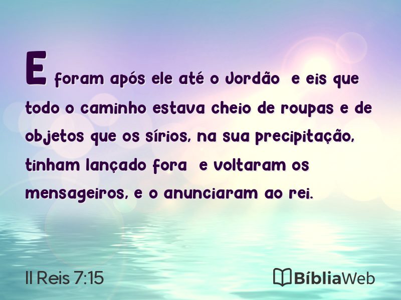 II Reis 7:15 em imagem para compartilhar