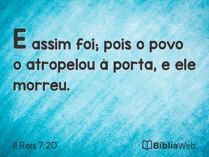 II Reis 7:20 em imagem para compartilhar