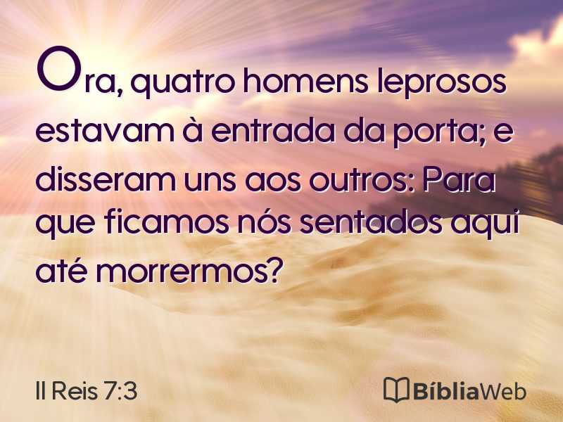 II Reis 7:3 em imagem para compartilhar