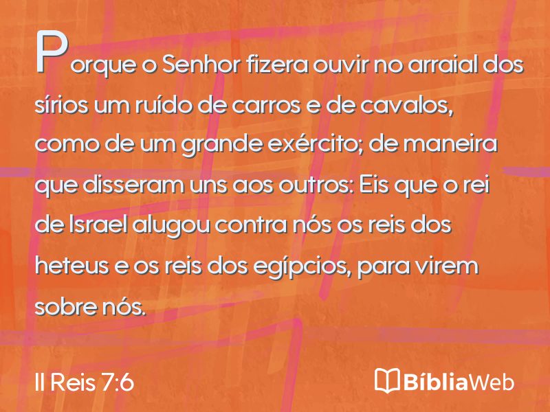 II Reis 7:6 em imagem para compartilhar