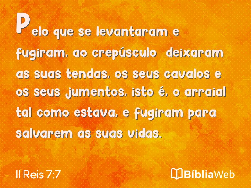 II Reis 7:7 em imagem para compartilhar