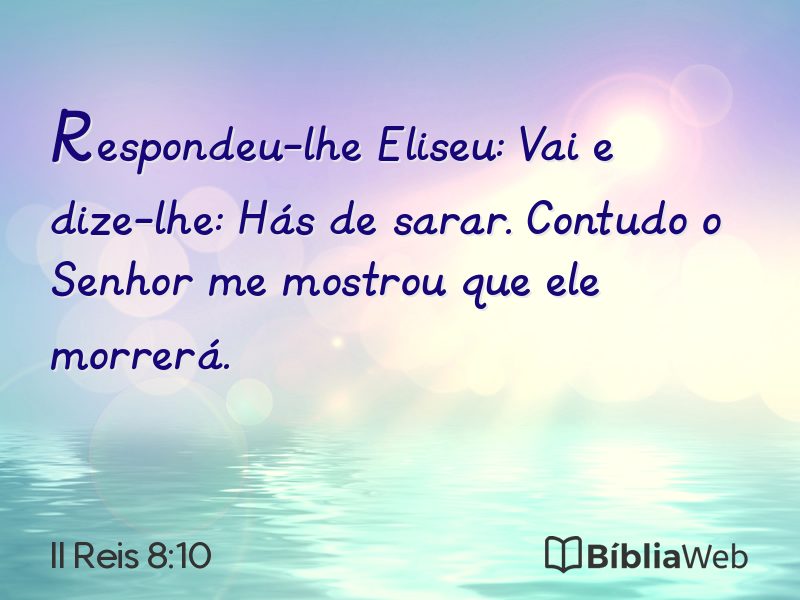 II Reis 8:10 em imagem para compartilhar